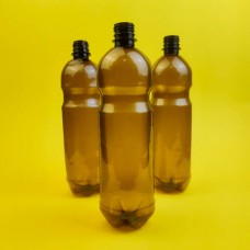 Бутылка пластиковая для воды коричневая, 1 л