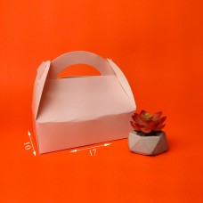 Упаковка для кондитерских изделий и подарков картонная розовая, 17*10*8 см (кратность заказа - 10 шт)