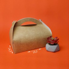 Упаковка для кондитерских изделий и подарков крафтовая, 19,5*14,5*8 см (кратность заказа - 10 шт)