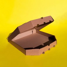Коробка для пиццы разборная бурая гофрокартон Т22, 32*32*4 см (кратность заказа - 50 шт)